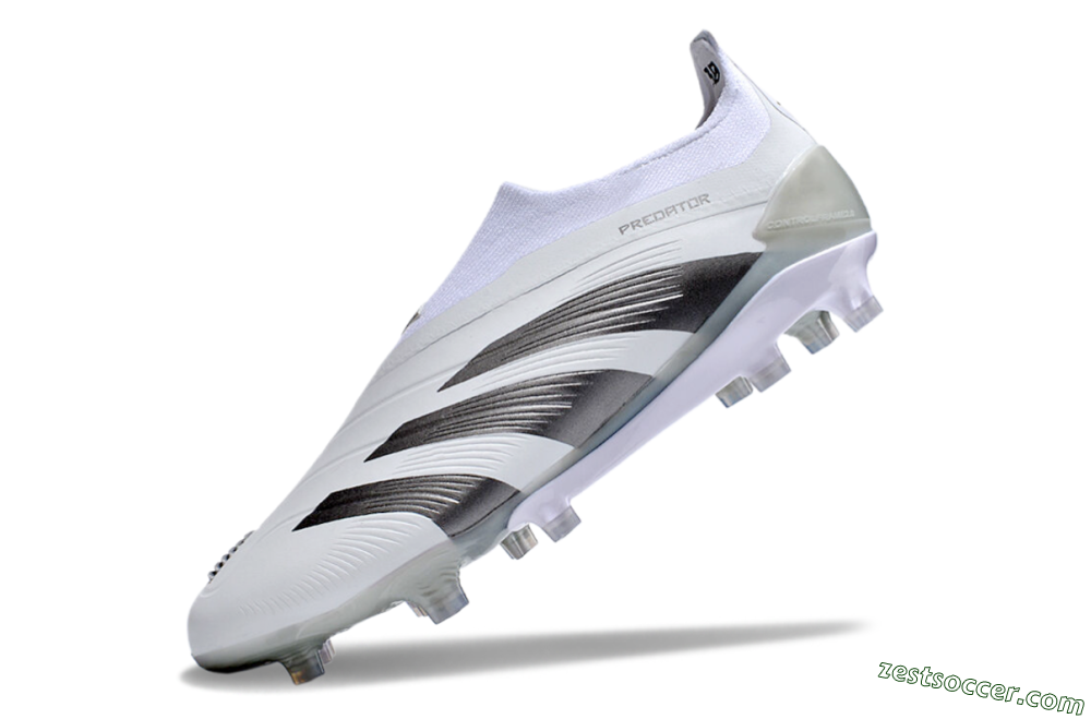 Adidas Predator Accuracy+ FG Low-Tops Soccer Cleats - White/Grey/Silver 5