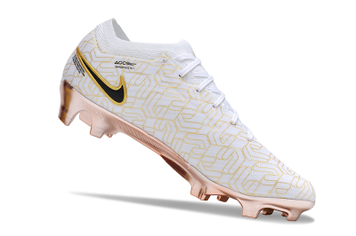 Nike Air Zoom Mercurial Vapor 15 Elite FG Low-Tops Soccer Cleats - White/Gold/Black