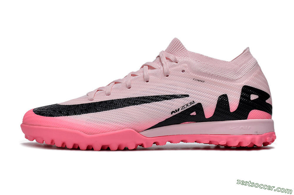 Nike Air Zoom Mercurial Vapor 15 Elite TF Low-Tops Soccer Shoes - Pink/Pink/Black 2