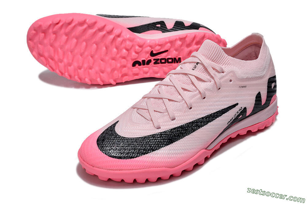 Nike Air Zoom Mercurial Vapor 15 Elite TF Low-Tops Soccer Shoes - Pink/Pink/Black 3