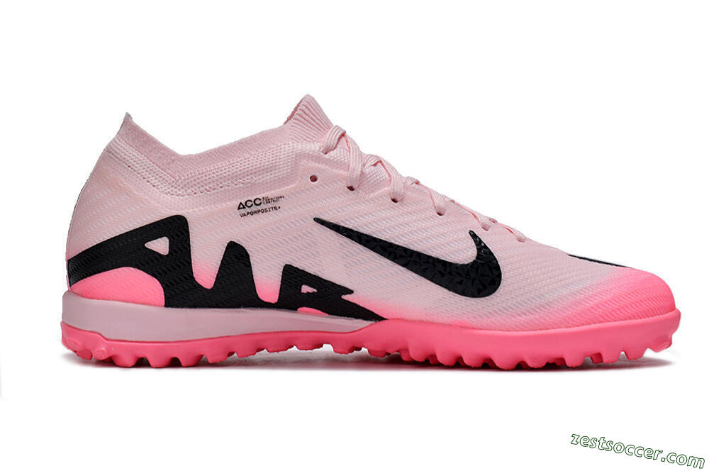 Nike Air Zoom Mercurial Vapor 15 Elite TF Low-Tops Soccer Shoes - Pink/Pink/Black 4
