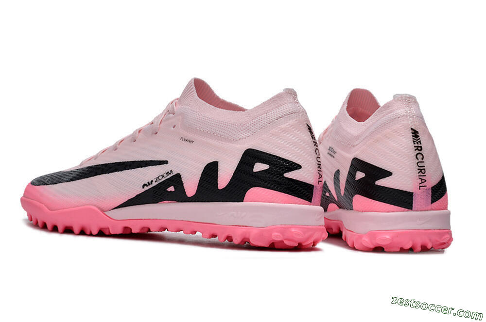 Nike Air Zoom Mercurial Vapor 15 Elite TF Low-Tops Soccer Shoes - Pink/Pink/Black 5