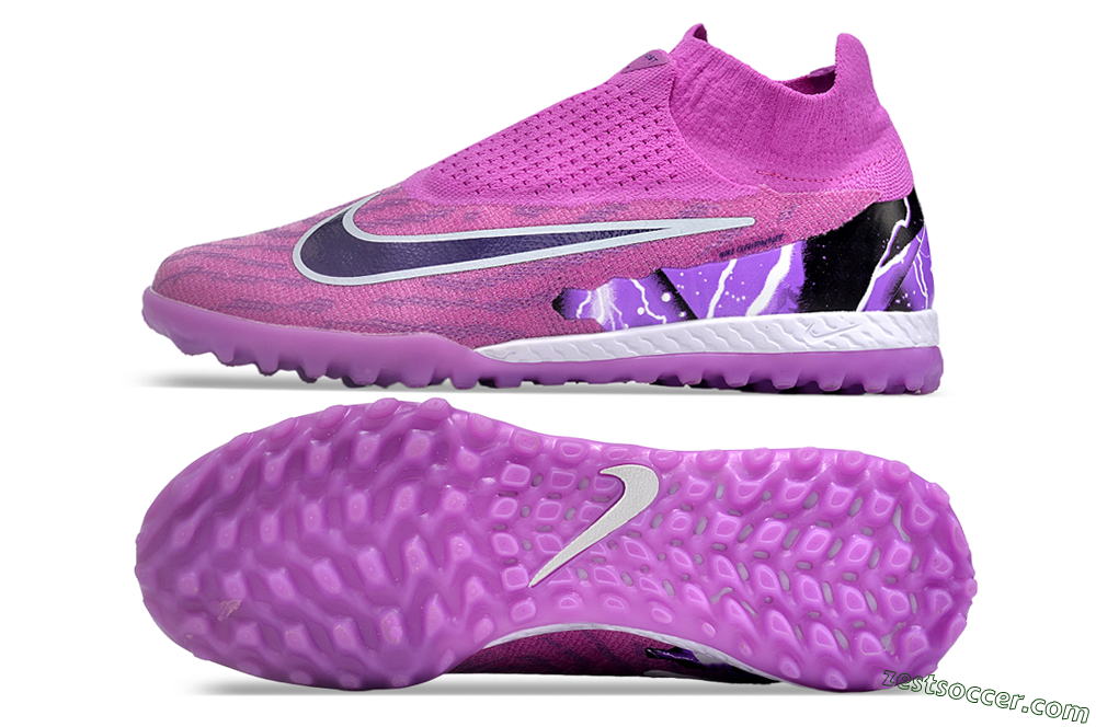 Nike Phantom GX Elite DF Link TF High-Tops Soccer Shoes - Purple/Black/White 1