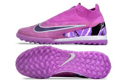 Nike Phantom GX Elite DF Link TF High-Tops Soccer Shoes - Purple/Black/White