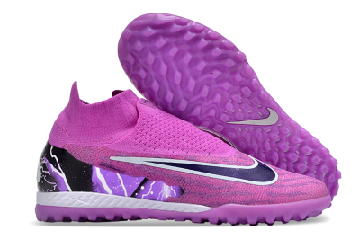 Nike Phantom GX Elite DF Link TF High-Tops Soccer Shoes - Purple/Black/White