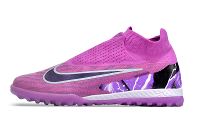 Nike Phantom GX Elite DF Link TF High-Tops Soccer Shoes - Purple/Black/White