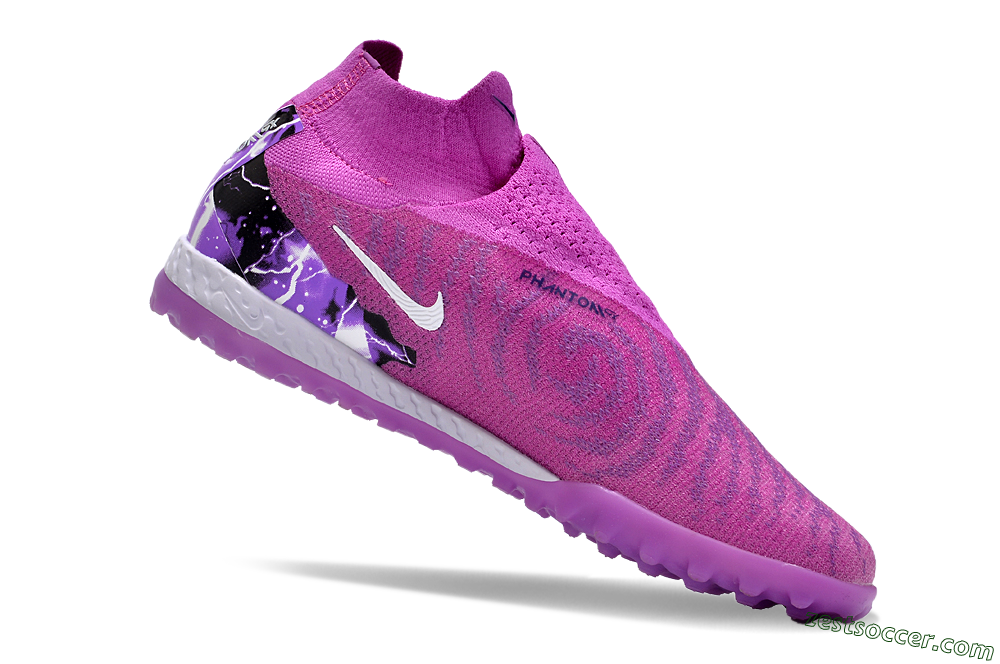 Nike Phantom GX Elite DF Link TF High-Tops Soccer Shoes - Purple/Black/White 4