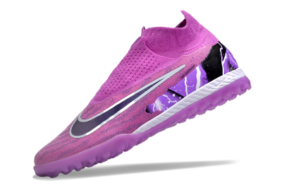 Nike Phantom GX Elite DF Link TF High-Tops Soccer Shoes - Purple/Black/White