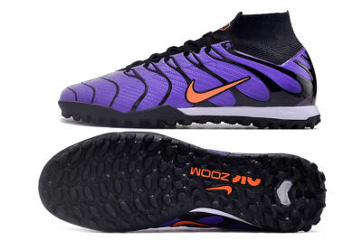 Nike Air Zoom Mercurial Superfly 9 Elite TF High-Tops Soccer Shoes - Purple/Black/Orange