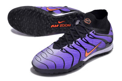 Nike Air Zoom Mercurial Superfly 9 Elite TF High-Tops Soccer Shoes - Purple/Black/Orange