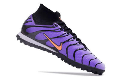 Nike Air Zoom Mercurial Superfly 9 Elite TF High-Tops Soccer Shoes - Purple/Black/Orange