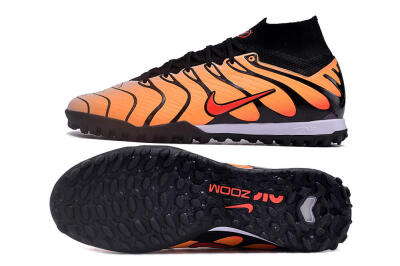 Nike Air Zoom Mercurial Superfly 9 Elite TF High-Tops Soccer Shoes - Orange/Black/Red