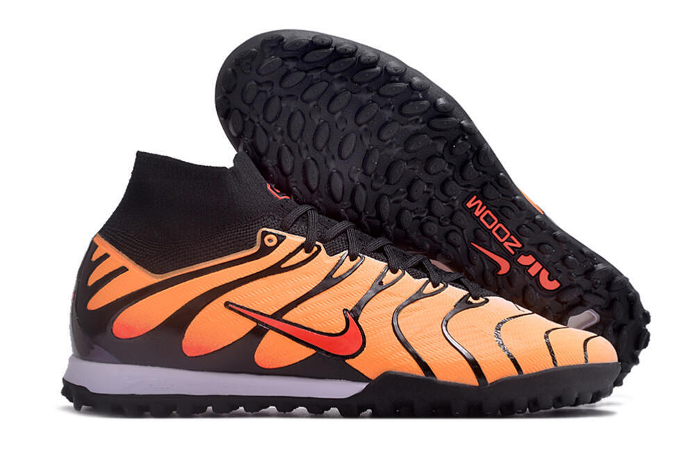 Nike Air Zoom Mercurial Superfly 9 Elite TF High-Tops Soccer Shoes - Orange/Black/Red 0