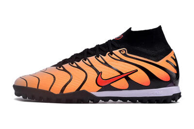 Nike Air Zoom Mercurial Superfly 9 Elite TF High-Tops Soccer Shoes - Orange/Black/Red