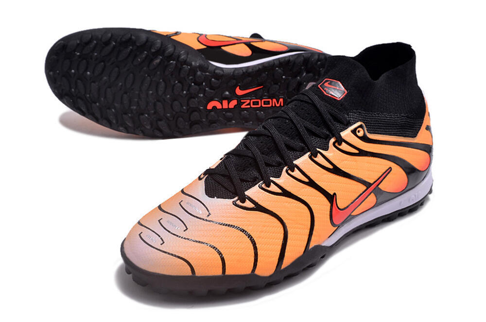 Nike Air Zoom Mercurial Superfly 9 Elite TF High-Tops Soccer Shoes - Orange/Black/Red 3