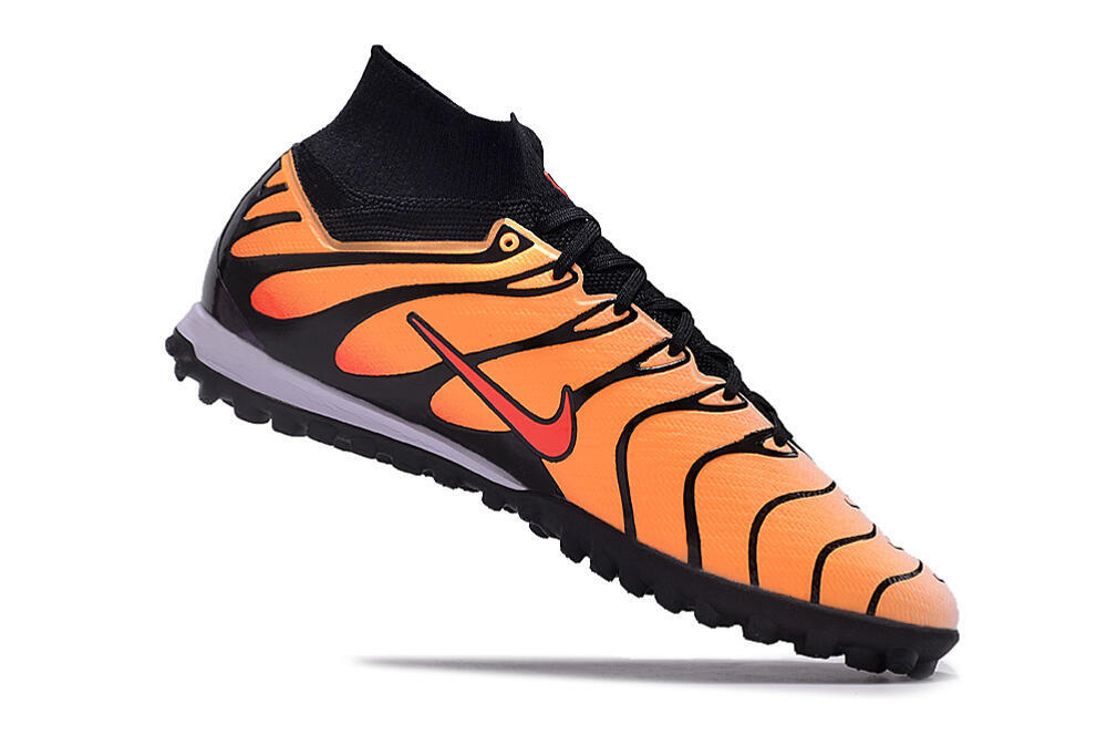 Nike Air Zoom Mercurial Superfly 9 Elite TF High-Tops Soccer Shoes - Orange/Black/Red 4