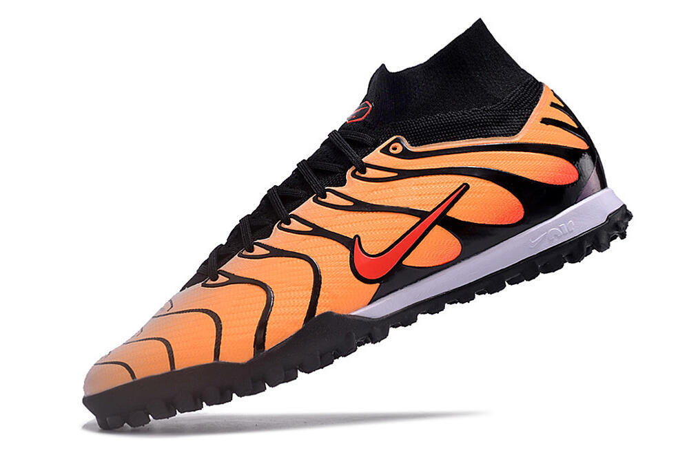 Nike Air Zoom Mercurial Superfly 9 Elite TF High-Tops Soccer Shoes - Orange/Black/Red 5