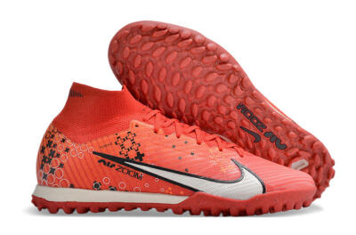 Nike Air Zoom Mercurial Superfly 9 Elite TF High-Tops Soccer Shoes - Red/White/Black