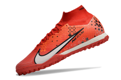 Nike Air Zoom Mercurial Superfly 9 Elite TF High-Tops Soccer Shoes - Red/White/Black
