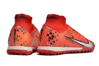 Nike Air Zoom Mercurial Superfly 9 Elite TF High-Tops Soccer Shoes - Red/White/Black
