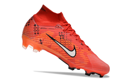 Nike Air Zoom Mercurial Superfly 9 Elite FG High-Tops Soccer Cleats - Orange/White/Black