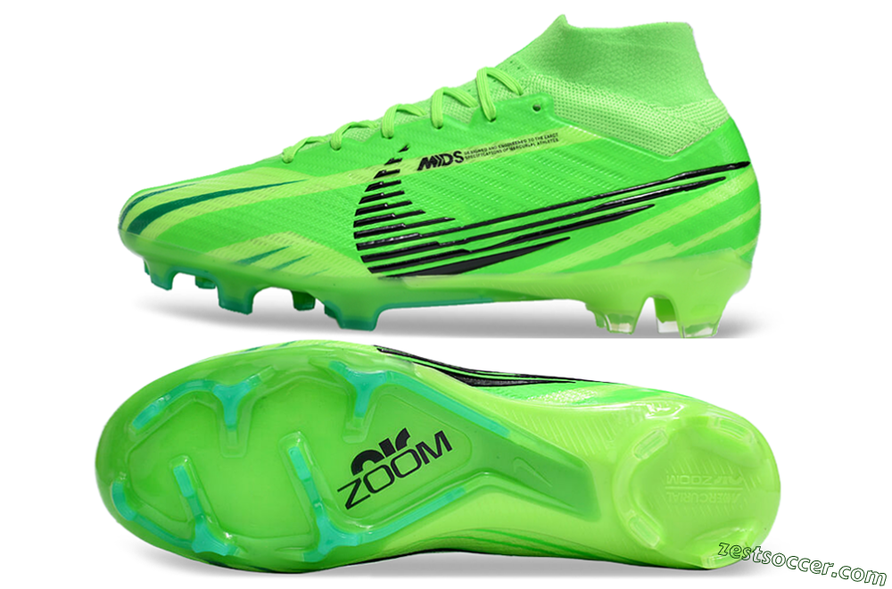 Nike Air Zoom Mercurial Superfly 9 Elite FG High-Tops Soccer Cleats - Green/Black 1