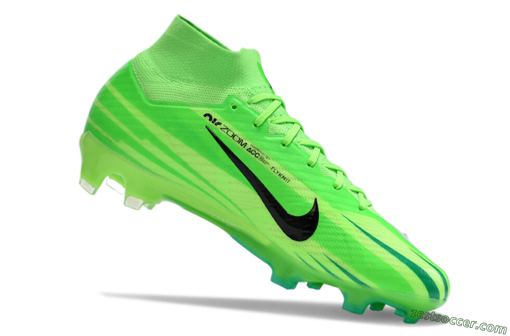Nike Air Zoom Mercurial Superfly 9 Elite FG High-Tops Soccer Cleats - Green/Black 4