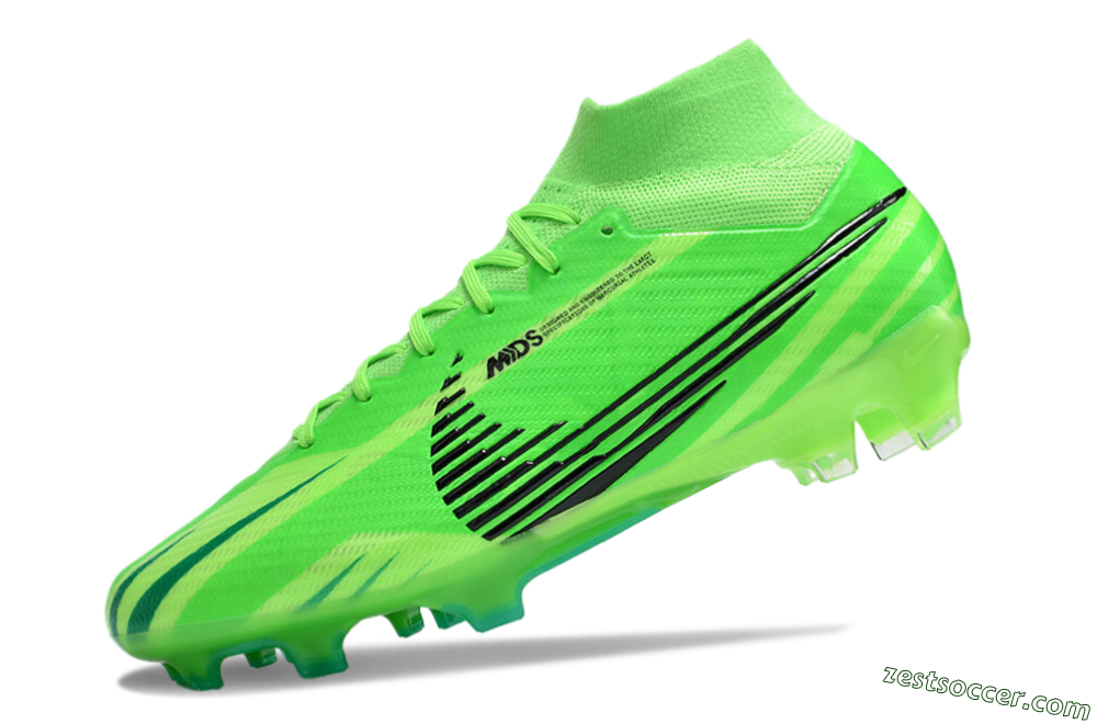 Nike Air Zoom Mercurial Superfly 9 Elite FG High-Tops Soccer Cleats - Green/Black 5