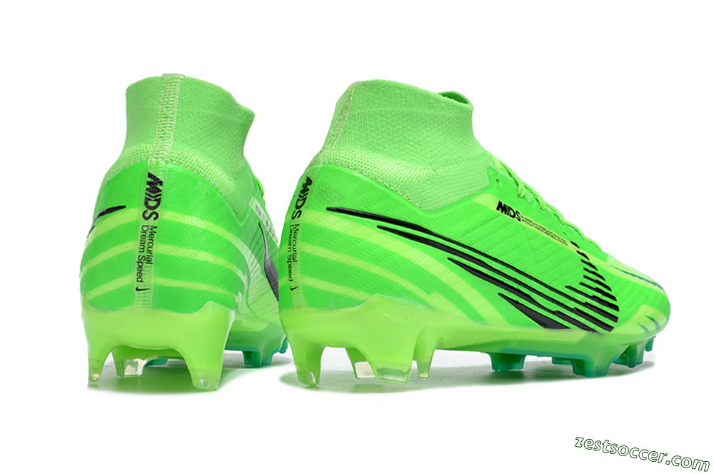 Nike Air Zoom Mercurial Superfly 9 Elite FG High-Tops Soccer Cleats - Green/Black 6