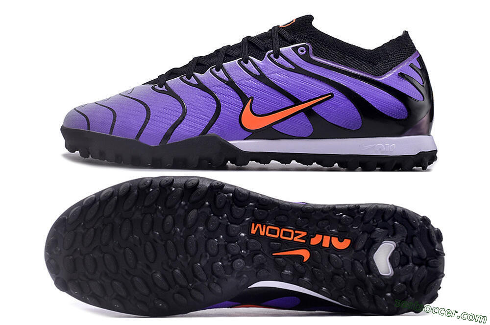 Nike Air Zoom Mercurial Vapor 15 Elite TF Low-Tops Soccer Shoes - Purple/Black/Orange 1
