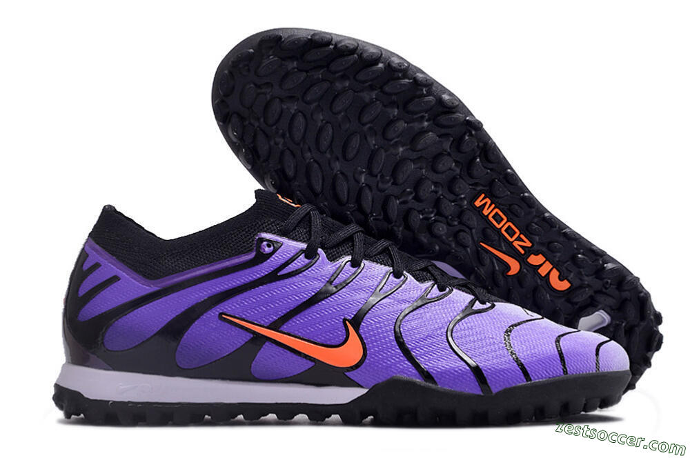 Nike Air Zoom Mercurial Vapor 15 Elite TF Low-Tops Soccer Shoes - Purple/Black/Orange 0