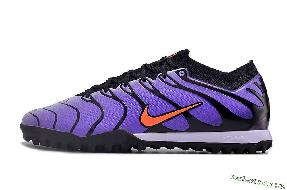 Nike Air Zoom Mercurial Vapor 15 Elite TF Low-Tops Soccer Shoes - Purple/Black/Orange 2