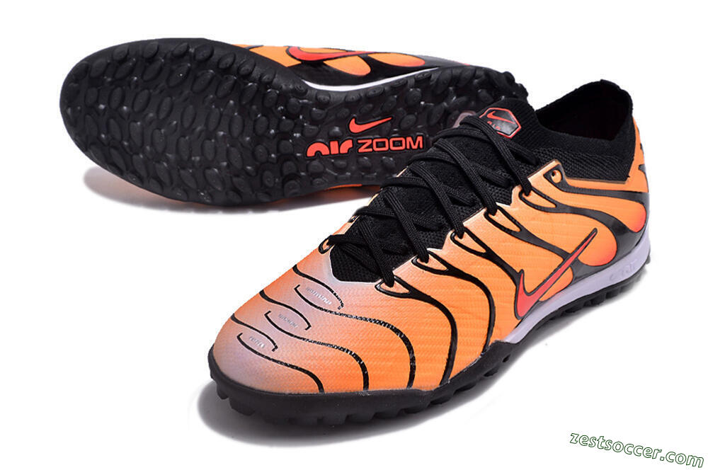 Nike Air Zoom Mercurial Vapor 15 Elite TF Low-Tops Soccer Shoes - Orange/Black/Red 3