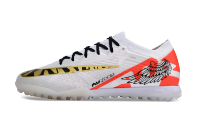 Nike Air Zoom Mercurial Vapor 15 Elite TF Low-Tops Soccer Shoes - White/Red/Gold