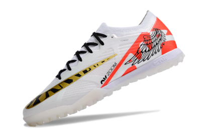 Nike Air Zoom Mercurial Vapor 15 Elite TF Low-Tops Soccer Shoes - White/Red/Gold