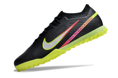 Nike Air Zoom Mercurial Vapor 15 Elite TF Low-Tops Soccer Shoes - Black/Silver/Green/Red