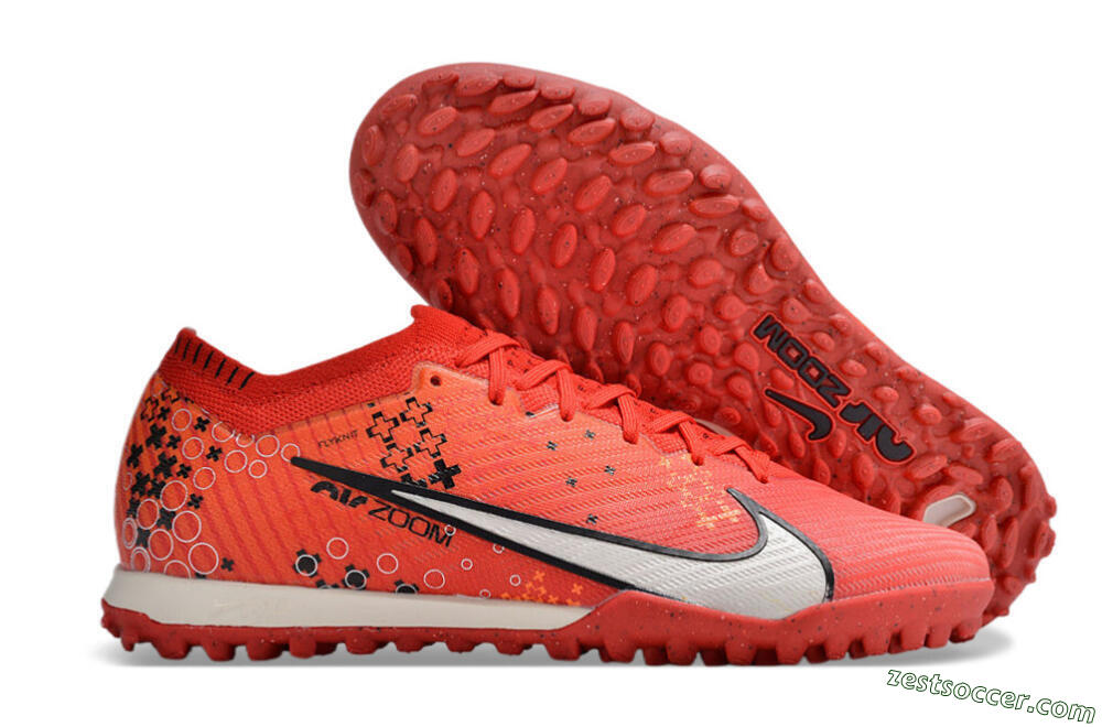 Nike Air Zoom Mercurial Vapor 15 Elite TF Low-Tops Soccer Shoes - Red/White/Black 0