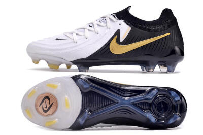 Nike Phantom Luna Elite Low FG Low-Tops Soccer Cleats - White/Black/Gold