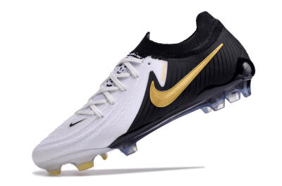 Nike Phantom Luna Elite Low FG Low-Tops Soccer Cleats - White/Black/Gold