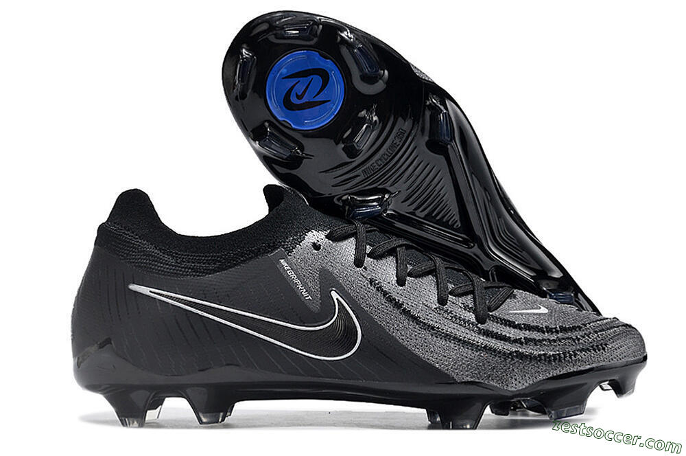 Nike Phantom Luna Elite Low FG Low-Tops Soccer Cleats - Grey/Black/White 0