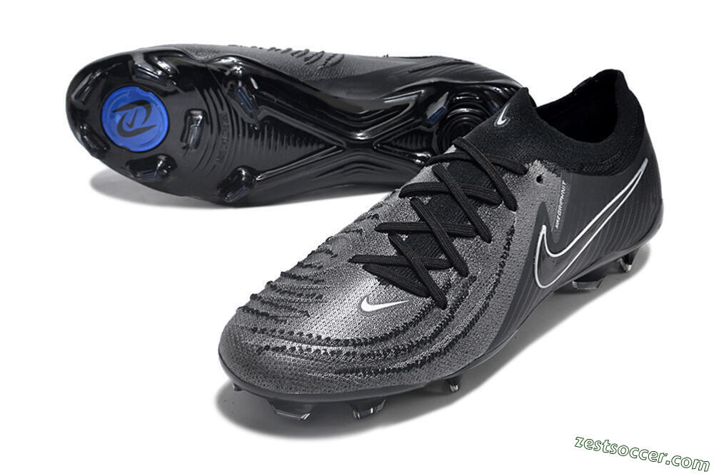 Nike Phantom Luna Elite Low FG Low-Tops Soccer Cleats - Grey/Black/White 3