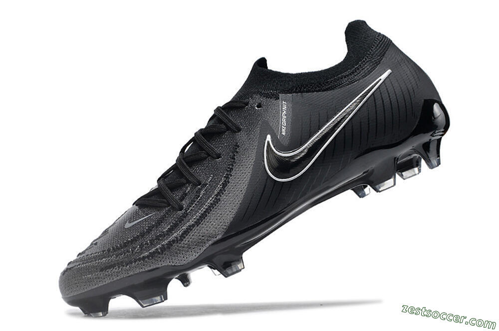 Nike Phantom Luna Elite Low FG Low-Tops Soccer Cleats - Grey/Black/White 5