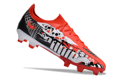 Puma Ultra Ultimate FG Low-Tops Soccer Cleats - Red/White/Black