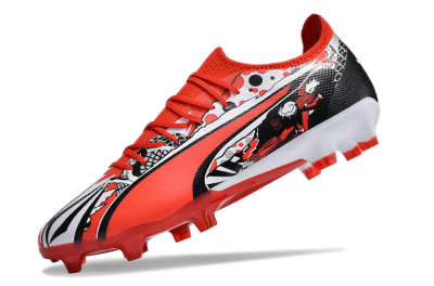 Puma Ultra Ultimate FG Low-Tops Soccer Cleats - Red/White/Black