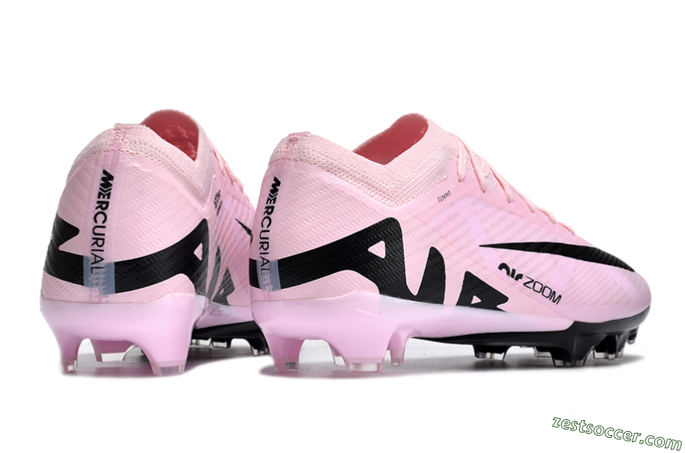 Nike Air Zoom Mercurial Vapor 15 Elite FG Low-Tops Soccer Cleats - Pink/Black 6