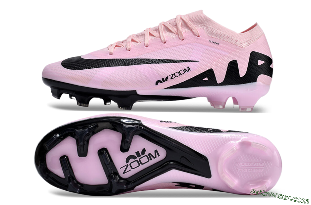 Nike Air Zoom Mercurial Vapor 15 Elite FG Low-Tops Soccer Cleats - Pink/Black 1