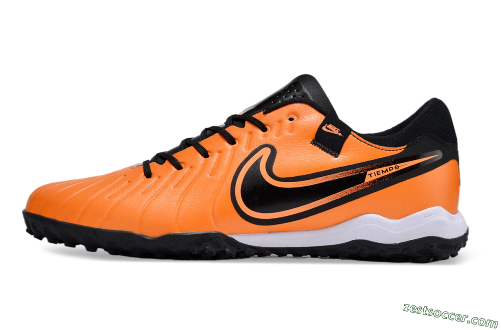 Nike Tiempo Legend 10 Pro TF Low-Tops Soccer Shoes - Orange/Black/White 2