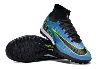 Nike Air Zoom Mercurial Superfly 9 Elite TF High-Tops Soccer Shoes - Blue/Yellow/Black