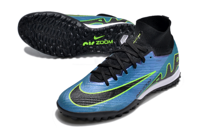 Nike Air Zoom Mercurial Superfly 9 Elite TF High-Tops Soccer Shoes - Blue/Yellow/Black