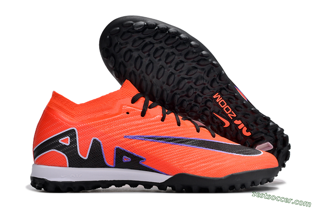 Nike Air Zoom Mercurial Vapor 15 Elite TF Low-Tops Soccer Shoes - Red/Purple/Black 0